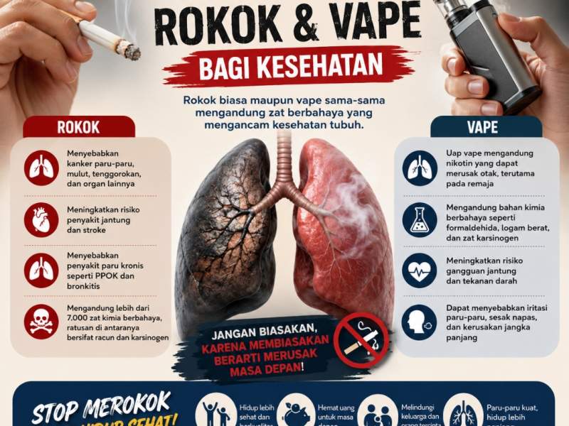 Bahaya Rokok dan Vape Bagi Kesehatan